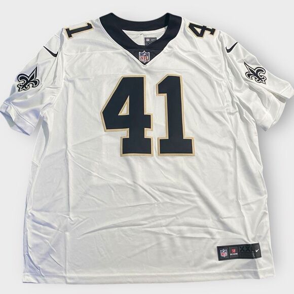 Nike New Orleans Saints Alvin Kamara #41 Road Limited White Jersey Mens size 2XL - Picture 2 of 12